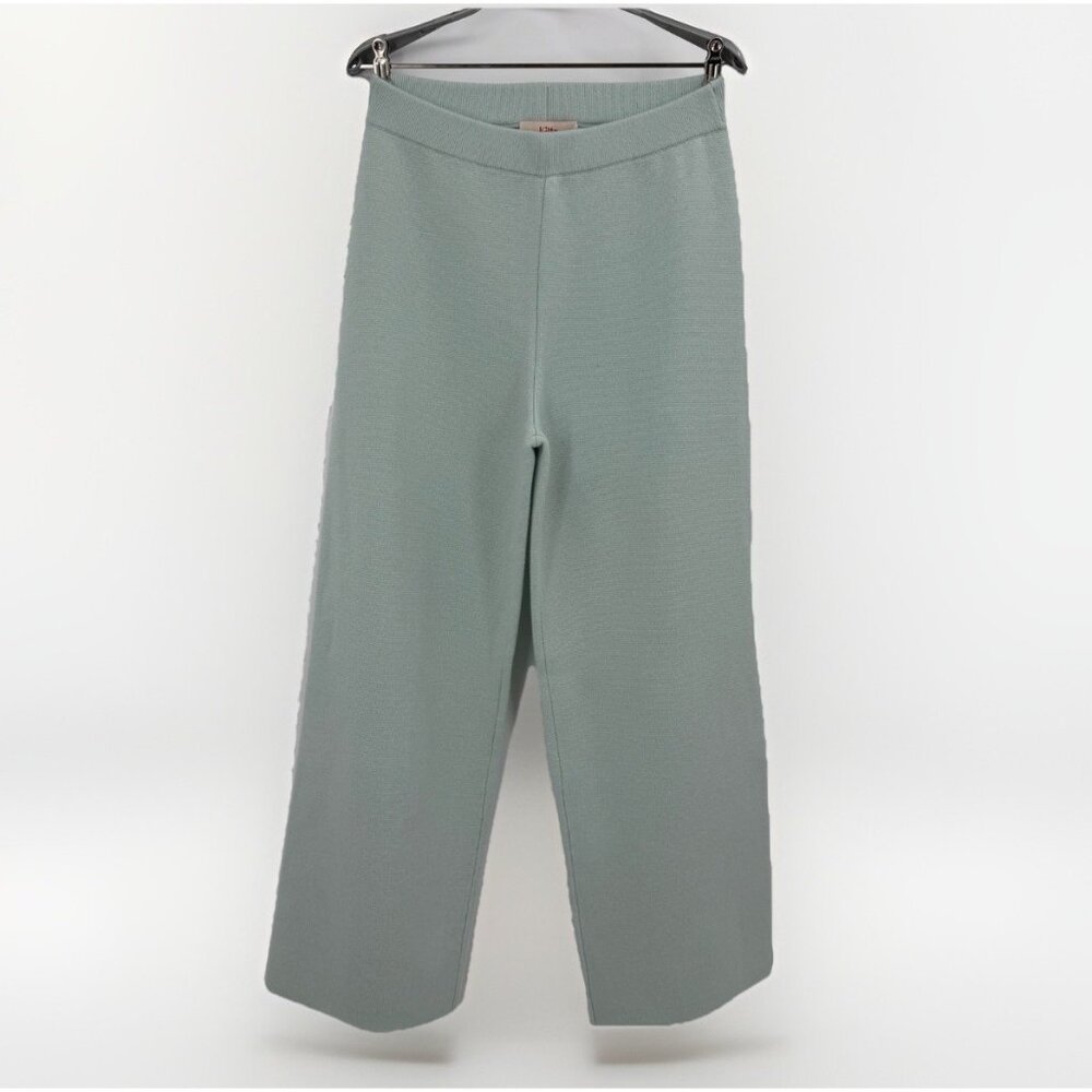 Kilte Collection 100% Washable Cashmere Liz Wide-Leg Pants sz 2 M Medium Celeste